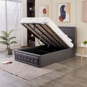 Super stoccaggio moderno popolare <span class=keywords><strong>letto</strong></span> <span class=keywords><strong>letto</strong></span> <span class=keywords><strong>letto</strong></span> formato <span class=keywords><strong>singolo</strong></span> camera da <span class=keywords><strong>letto</strong></span> mobili in pelle PU Comfort <span class=keywords><strong>letto</strong></span> a Gas - Product Image 2