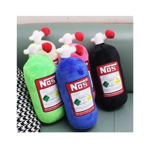 热卖涤纶汽车装饰NOS一氧化二氮瓶毛绒玩具汽车颈枕座椅毛绒靠垫pp棉毛绒枕头 - Product Image 1