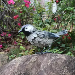 Metal kuşlar bahçe avlu dekorasyon Metal hayvan sanat dışarı kapı dekor aile bahçe
