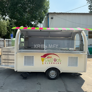 Camion de restauration à double essieu, cuisine mobile extérieure pour barbecue, service de cuisson, remorque ronde personnalisée, remorques de camions de restauration mobiles - Product Image 2