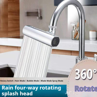 2025 extension de robinet cascade en acier inoxydable moderne 4 en 1 accessoires de robinet d'évier robinet pour cuisine pour appartements