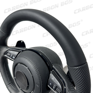 Funda de Cuero Negro de Cobertura Total para <span class=keywords><strong>Volante</strong></span> de Audi B8 B9 S4 Q3 Q8 A1 A3 <span class=keywords><strong>A4</strong></span> A5 A6 A7 R8 RS3 C7 Q5 Q7 S3 S5 8V - Product Image 6