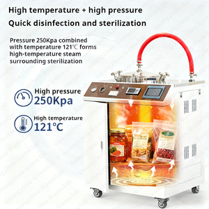 Industriële verticale waterbad autoclaaf retort pot zak zakje glazen fles blikjes huisdierenvoer sterilisatiemachine - Product Image 4