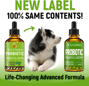 Probiotics-Probióticos para prebióticos de mascotas + enzima digital, para pro-diansia, alivio del estómago, Gas, <span class=keywords><strong>estreñimiento</strong></span> y alivio de alergias - Product Image 3