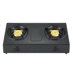 सभी काले आसान साफ गैर-स्टिक स्टेनलेस स्टील 2 बर्नर गैस खाना पकाने के स्टोव बांग्लादेश बाजार लोकप्रिय 2 बर्नर गैस कुकटॉप्स - Product Image 3