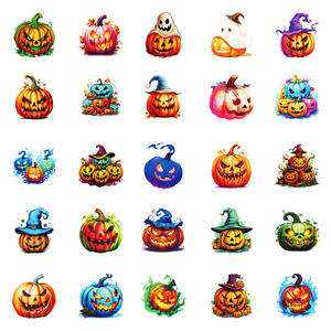 สติกเกอร์ฟักทองโกรธผีฮาโลวีน DIY 2025ใหม่50ชิ้น - Product Image 4
