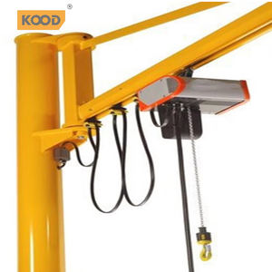 1 tonelada 2 toneladas 360 grados giratorio montado en el suelo polipasto eléctrico Control remoto inalámbrico Vertical Portal marco voladizo grúa - Product Image 4