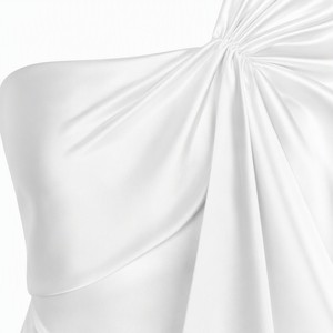 Abito Midi da Donna in Raso Elasticizzato 240GSM, Monospalla Asimmetrico con Arricciature, Stile <span class=keywords><strong>Opera</strong></span> di Sydney, Personalizzabile OEM - Product Image 2