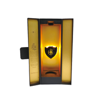 Boîte en papier pour bouteilles de vin rouge whisky de qualité supérieure avec logo personnalisé Carton de sublimation Vin spécial de luxe avec fonctions d'éclairage LED