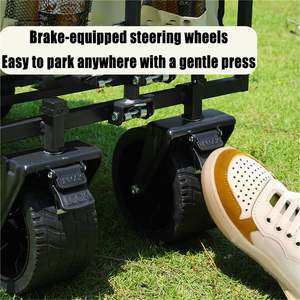 Chariot de plage ultra-compact, pliable, robuste, chariot utilitaire pour la plage et les courses - Product Image 4