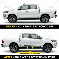 Kit de moulures latérales de style GR en ABS pour Hilux Revo 2015-2025, moulures de porte latérale, garnitures de porte, accessoires de voiture