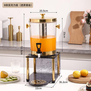 Dispensador de Bebidas Calientes/Frías de Acero Inoxidable, Acrílico y PC de 8L, Grado Comercial, con Grifo de Empuje (Forma Redonda/Cuadrada) - Product Image 4