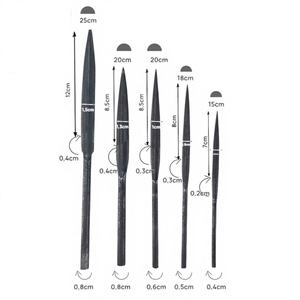 Juego de 5 Limas de Aguja Semicirculares de Acero de Grado Industrial, Estilo Americano, 150-250 mm, Corte Suave, Acabado Natural, PRECIO BAJO - Product Image 1