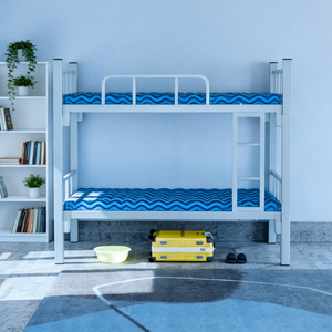 Lits superposés de qualité commerciale, robustes, double sur grand lit, structure en fer massif, métal, pour dortoir, chantier, bureau, camp - Product Image 1