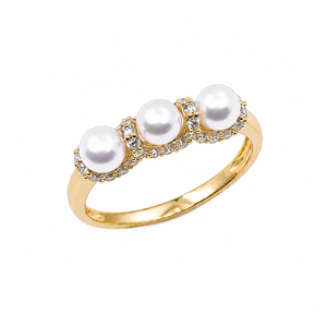 UM Jewelry <b>925</b> Sliver Wholesale Natural Freshwater Pearl and White Zircon Fashionable Versatile <b>Ring</b> For Unisex Daily Gift - Product Image 1
