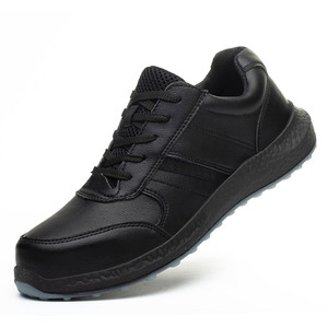 Zapatos de Seguridad con Puntera de Acero Ancha, Estándar Europeo, de Microfibra y Cuero, con Protección Anti-aplastamiento 200J y Anti-pinchazos 1100N, Suela de Kevlar para Construcción - Product Image 1