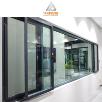 Ventanas de aluminio OEM de diseño moderno a prueba de viento ventana corredera personalizada de vidrio templado doble con mosquitera