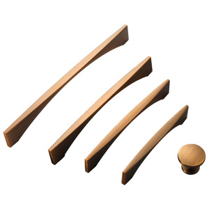 Nórdico moderno minimalista de un solo orificio Bronce Aleación de Zinc tirador manija de empuje muebles Hardware para dormitorio baño cocina Hotel - Product Image 1