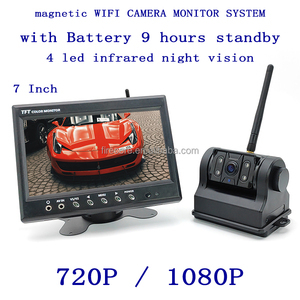 Firecore HX-9002 HD 1080P sem fio magnético sistema de visão traseira 2 canal 7 "sistema de observação resistente para caminhão - Product Image 6