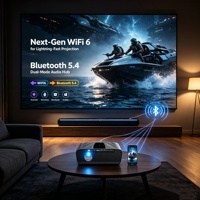 Proyector inteligente 4K con logotipo personalizado, Android, WIFI, presentaciones de negocios, equipos de cine en casa, proyectores de TV 4K para uso doméstico