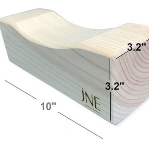 Almohada de Madera en Forma de Cuña 10x3.2x3.2 Pulgadas, Almohada de Soporte Cervical Extra Firme para Terapia - Product Image 1
