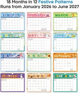 Calendario de escritorio 2026, enero 2027, junio, planificador mensual grande con protectores de esquinas, amplios bloques de notas para el hogar y la oficina - Product Image 6