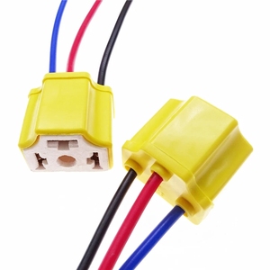 Adaptador de conector de cerámica <span class=keywords><strong>H4</strong></span> para faro de coche, arnés de cables de Base de bombilla, resistente al calor, accesorios de cableado - Product Image 5