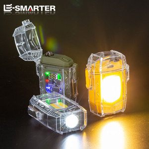 Survival Plasma ARC ngoài trời trong suốt không thấm nước USB có thể sạc lại điện nhẹ hơn với LED COB ánh sáng - Product Image 1