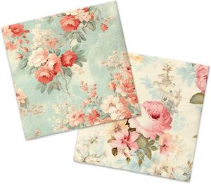 Serviettes en papier carrées jetables modernes 2 plis de 6,5 pouces, paquet de 50, pliage en 4, personnalisables pour jardin, douche nuptiale, printemps – Vente directe usine - Product Image 1