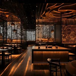 Conjuntos de hotel y lujoso restaurante de estilo moderno Adquisición de decoración integral con diseño completo - Product Image 2