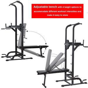 Équipement <span class=keywords><strong>de</strong></span> gymnastique en gros d'usine Dip Station Dip bar barres parallèles Power Tower avec <span class=keywords><strong>banc</strong></span> <span class=keywords><strong>de</strong></span> musculation - Product Image 6