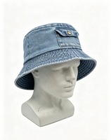 Nouveau Chapeau Bob Unisexe Pliable en Jean Brodé Personnalisé avec Poche, Style Pêcheur, à Large Bord, pour Sports et Activités de Plein Air - Fournisseur