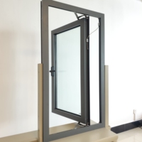 Fenêtre à battant éconergétique de haute qualité, cadre en aluminium au design moderne pour maisons, bureaux et hôtels, tailles personnalisées disponibles