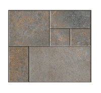 Carreaux de sol extérieurs antidérapants en porcelaine rustique 40x40, fabriqués en Inde, finition rustique, épaisseur 12 mm, garantie à vie