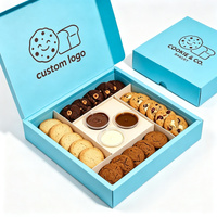 Boîte à biscuits écologique personnalisée avec logo, avec compartiment pour sauce et séparateur, en carton alimentaire, pour boulangerie