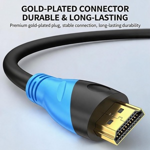 <span class=keywords><strong>Câble</strong></span> <span class=keywords><strong>mâle</strong></span>-<span class=keywords><strong>mâle</strong></span> 2.0 4K60Hz 18 Gbps haute vitesse avec connecteurs plaqués or, blindage multicouche en PVC pour - Product Image 2