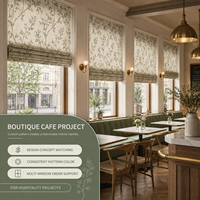 Stores romains automatiques sur mesure en faux lin uni, écologiques, anti-UV, occultants à 100 %, pour cafés, hôtels, intérieurs, OEM