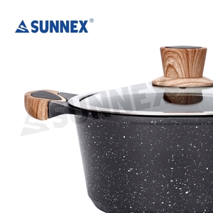 Sunnex Best <b>Sale</b> Kitchen Food Hot Pot <b>Sets</b> <b>Pans</b> <b>Sets</b> Non Stick Coating With <b>Induction</b> Casserole With Lid Cooking Pot - Product Image 4