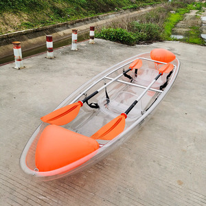 <span class=keywords><strong>Petit</strong></span> bateau <span class=keywords><strong>de</strong></span> pêche en plastique Bateau transparent Drop Stitch Kayak clair kayak canoë transparent à vendre - Product Image 1