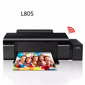 Impresora automática de dvd y cd para el hogar, máquina de impresión de inyección de tinta L805, con prensa de calor, para tarjetas de identificación de pvc, 2021
