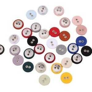 Botones de 2 agujeros con cubierta de tela de colores para ropa, gemelos, camisas, trajes y cortavientos - Product Image 5