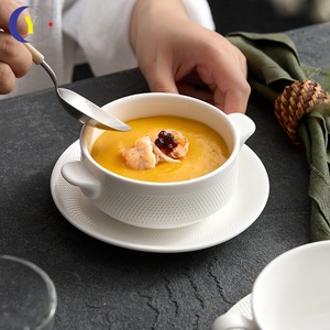 <b>White</b> Ceramic Steamed Egg Dessert Bowl Small Soup Cup for Stewed Egg Tableware - Product Image 3