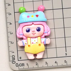 Venta al por mayor Kawaii dibujos animados niñas resina artesanía para teléfono caso llavero Diy materiales