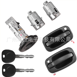 Poignée de porte avec serrure de contact pour Chevrolet Silverado 2001-2006, jeu de clés GM 15034985 L 15034986 R - Product Image 4