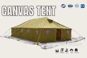Carpa Familiar de Lona para Cuatro Estaciones, Resistente al Agua, de Una Habitación, para 12 o 20 Personas, Carpa de Camping para Exteriores Chenya CY223 Tipo Tubo - Product Image 6