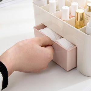 Scatola di plastica acrilica per il trucco Organizer con il cassetto <span class=keywords><strong>forma</strong></span> quadrata per il rossetto spazzola per il batuffolo di cotone custodia per gioielli - Product Image 2