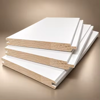 Panel Dinding Kayu Pinus Sambung Jari Putih Pra-Primer, Panel Dinding Kayu FJ Dekoratif Interior untuk Pekerjaan Kayu
