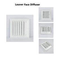 Diffuseur d'air directionnel carré en alliage d'aluminium à 1 voie pour plafond, pour ventilation CVC moderne, avec grille de sortie d'air facile à installer