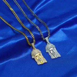 Hip Pop style Jesus pendant Hot Sale Necklace Men Pendant Long Chain Necklaces Jewelry