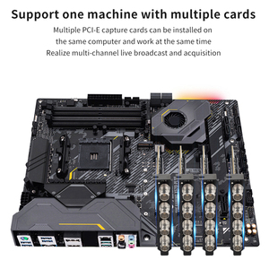 Carte de capture <span class=keywords><strong>Acasis</strong></span> 4 canaux PCIE Carte vidéo SDI 1080P 60FPS Carte de capture pour réunion de jeu Diffusion en direct - Product Image 5
